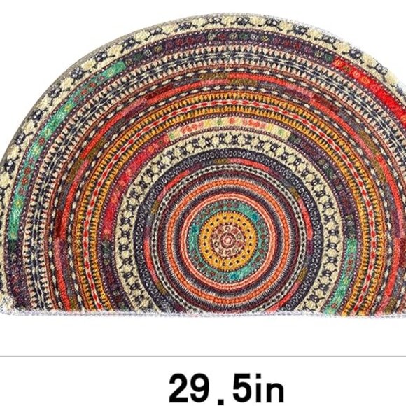 Half Round Door Mat, Bathroom Floor Rug - Picture 7 of 8